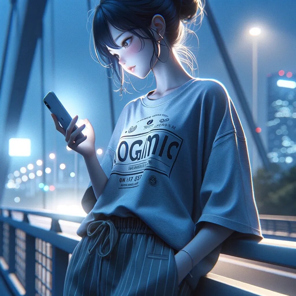 夜の歩道橋