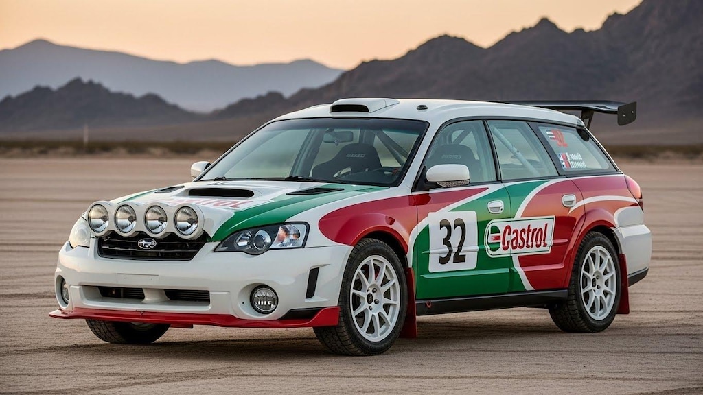 カストロールレガシィツーリングワゴンラリーカー