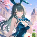 バニーガール衣装の手毬(PixAI版) 3枚目