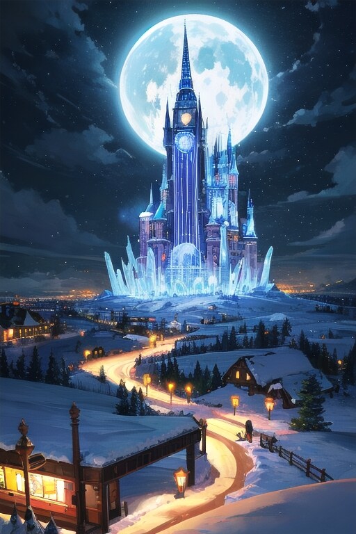 【風景】雪の街