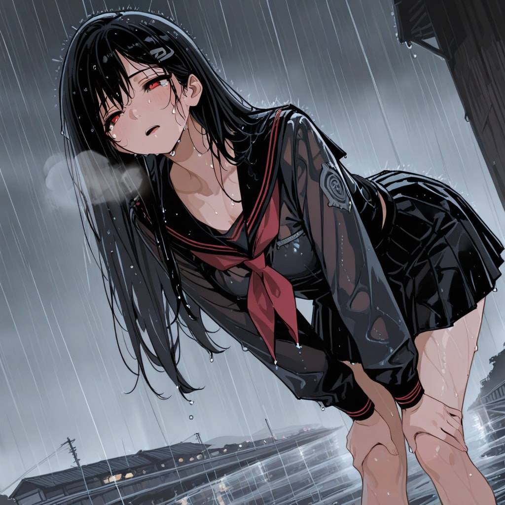 APRICOT 雨で涼むししょちゃん