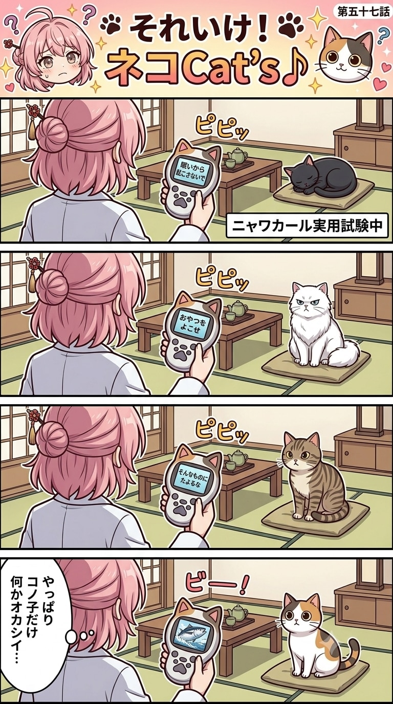 【57話】それいけ！ネコCat's♪(４コマ漫画)