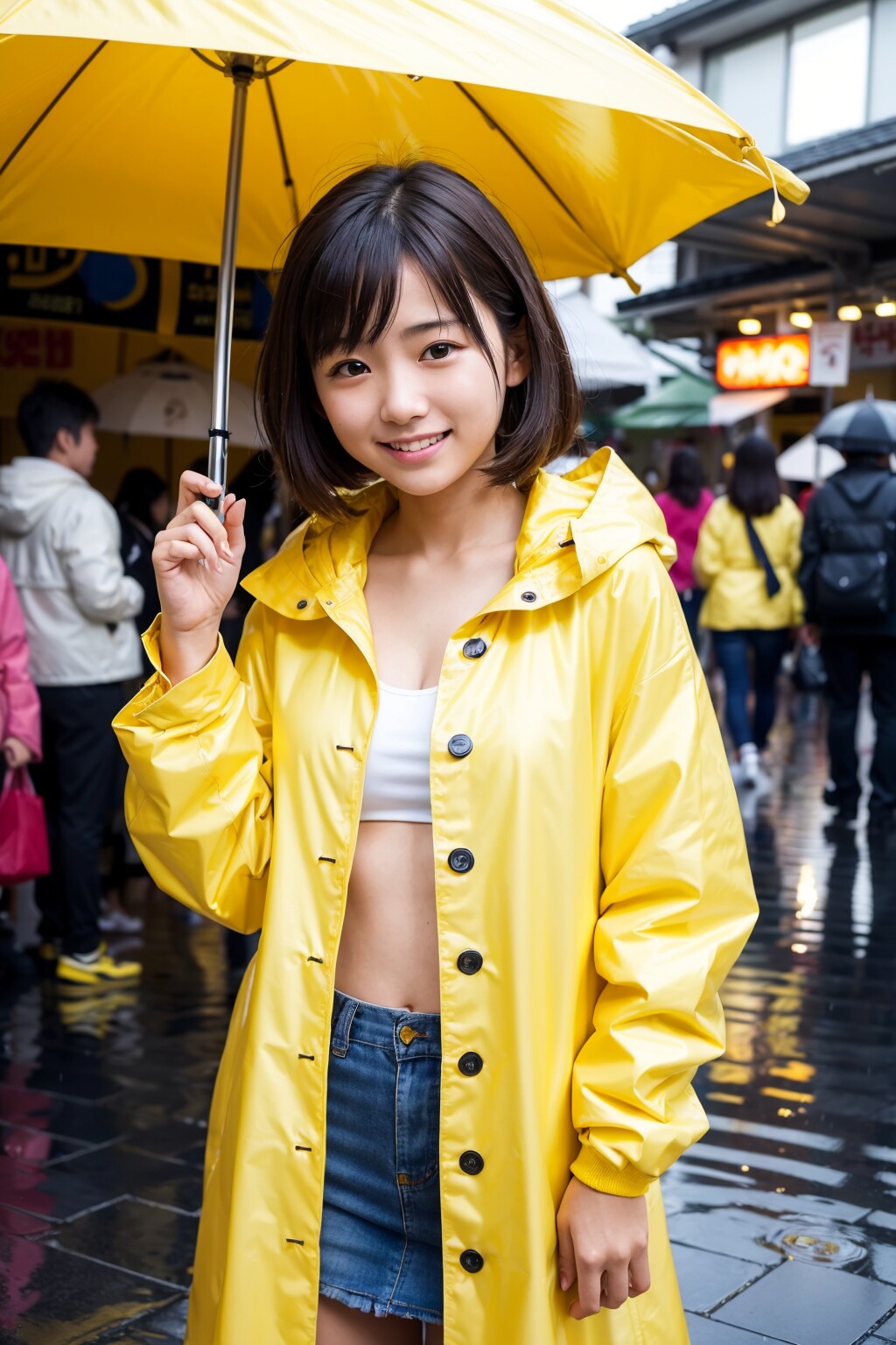 雨のマーケット