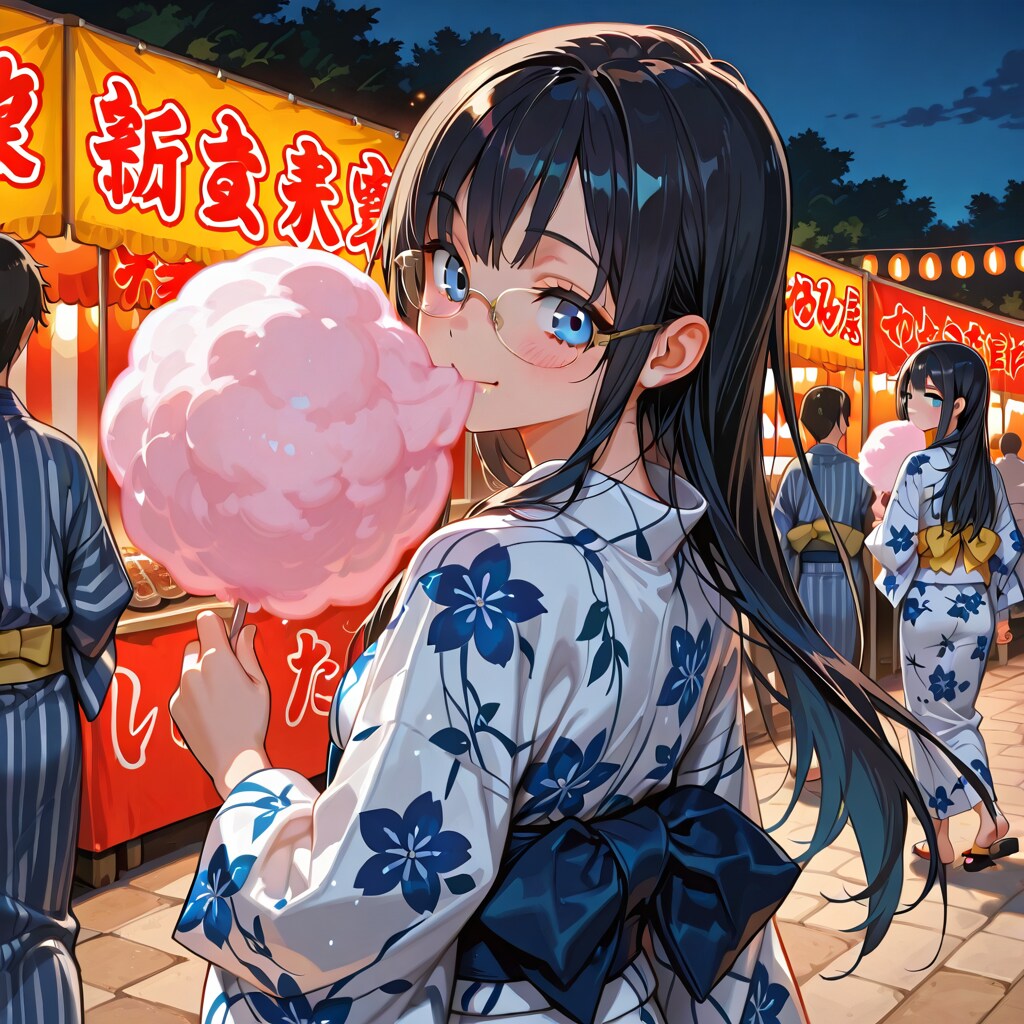 夏祭りわたあめ | の人気AIイラスト・グラビア