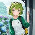 紫陽花と女の子たち 4枚目