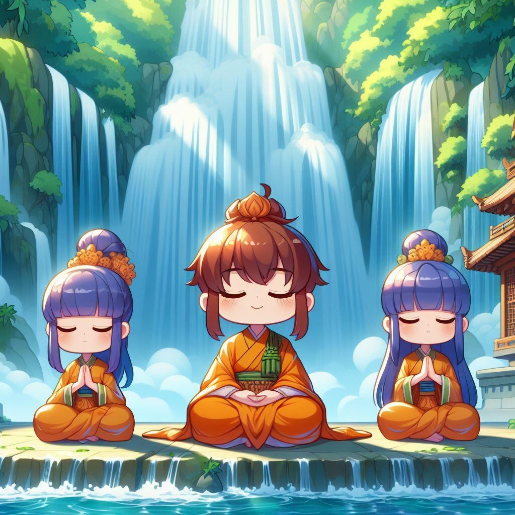 滝のある禅寺で瞑想体験