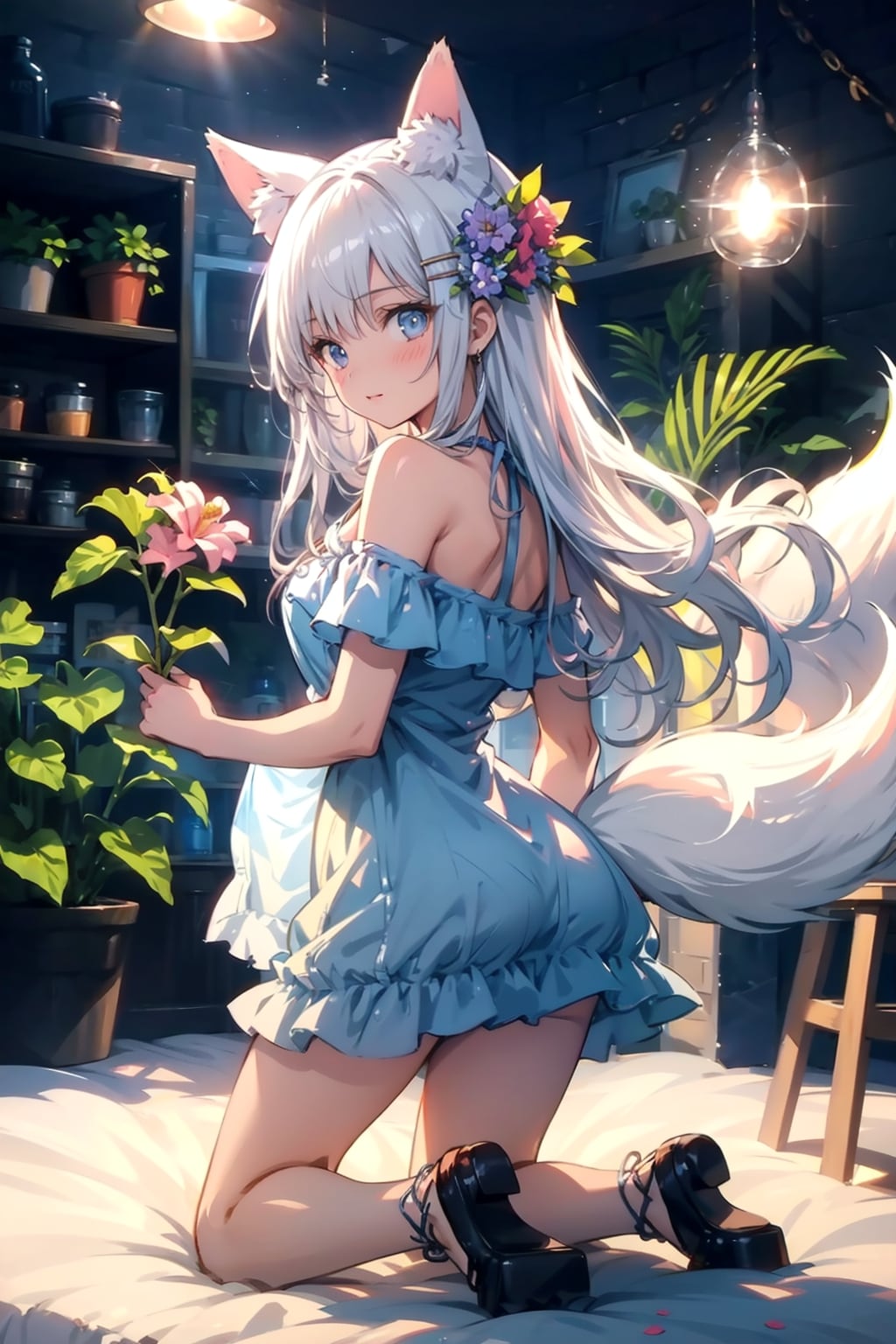 夜の銀狐 | の人気AIイラスト・グラビア