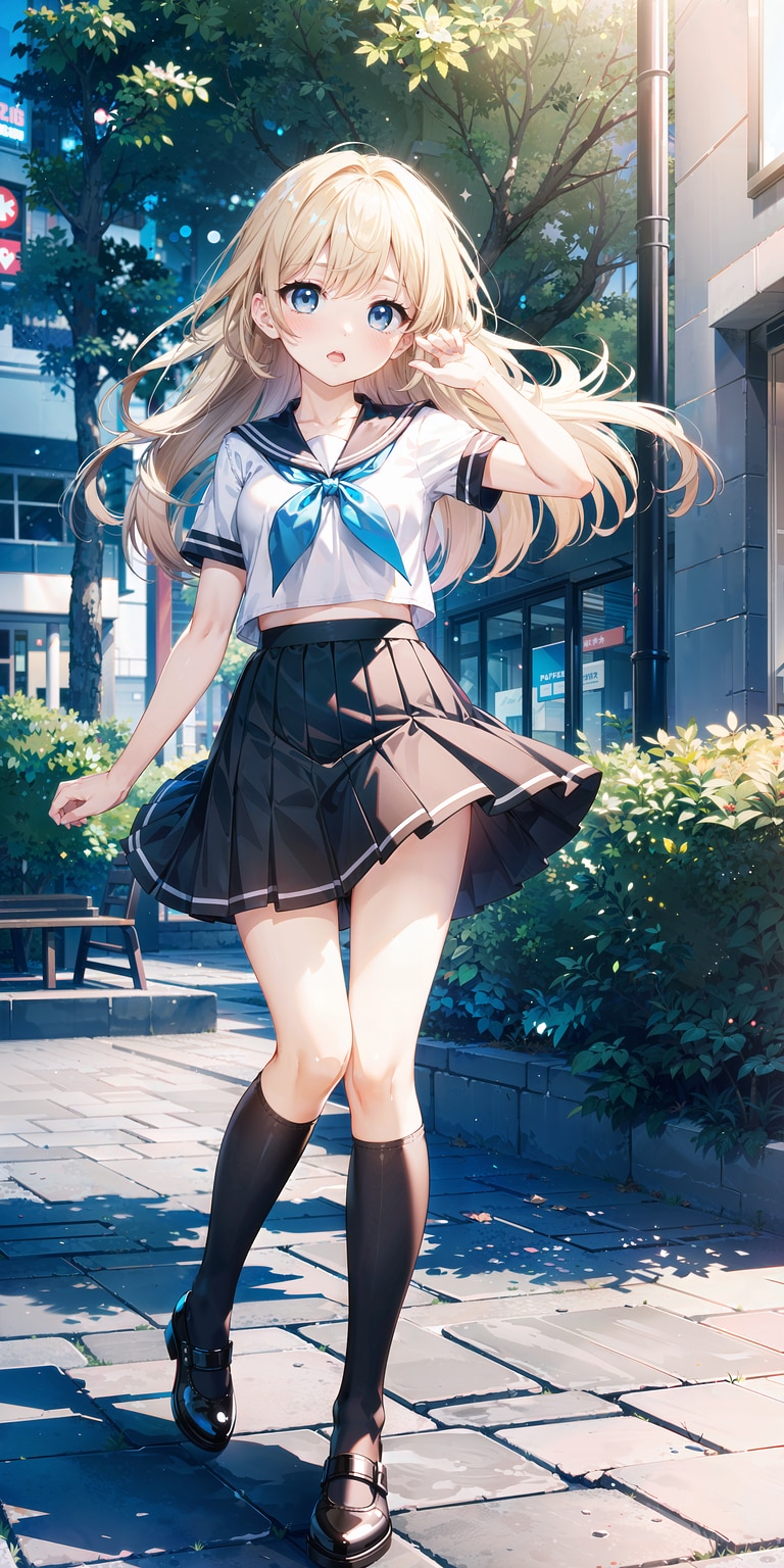 制服少女 123 | の人気AIイラスト・グラビア