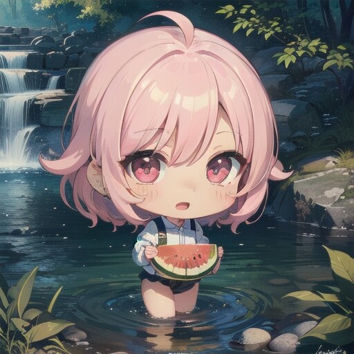 川で冷やしたスイカはなんでいつもより美味しいのかな？