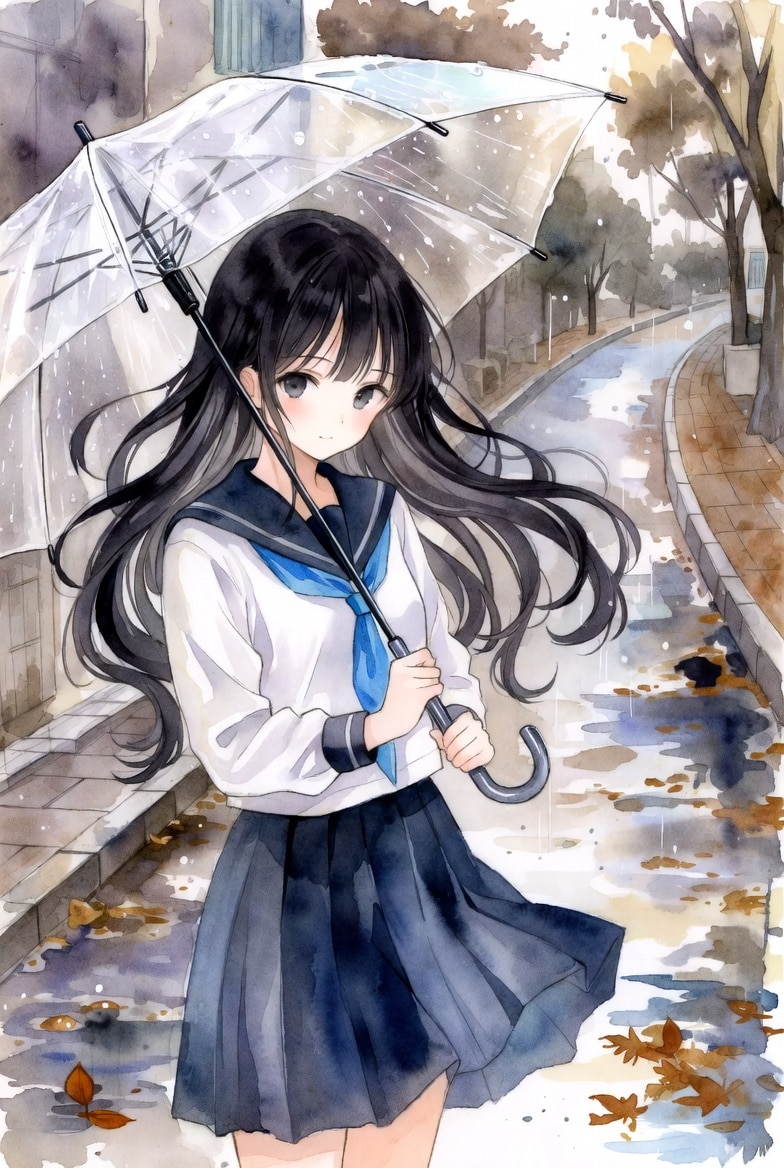 雨 | の人気AIイラスト・グラビア