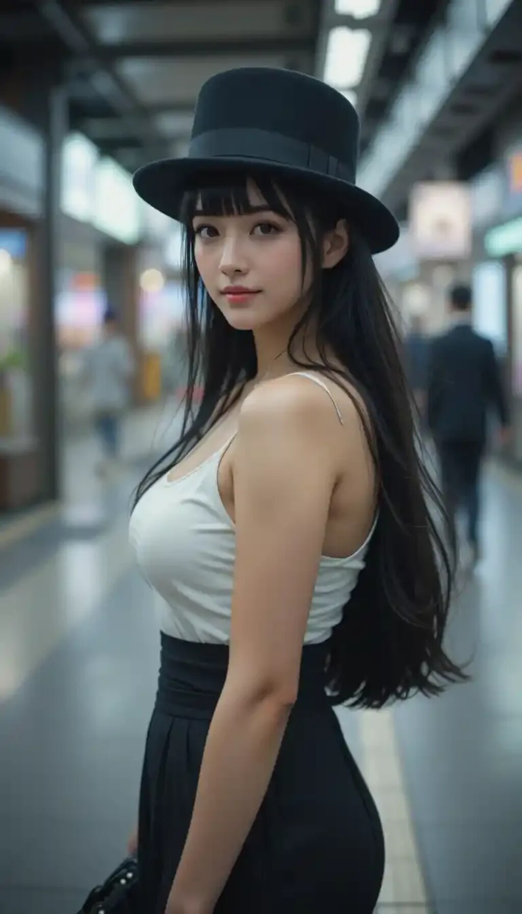 かっこかわいいダンサー白鳥英美梨、横浜駅を颯爽と歩く
