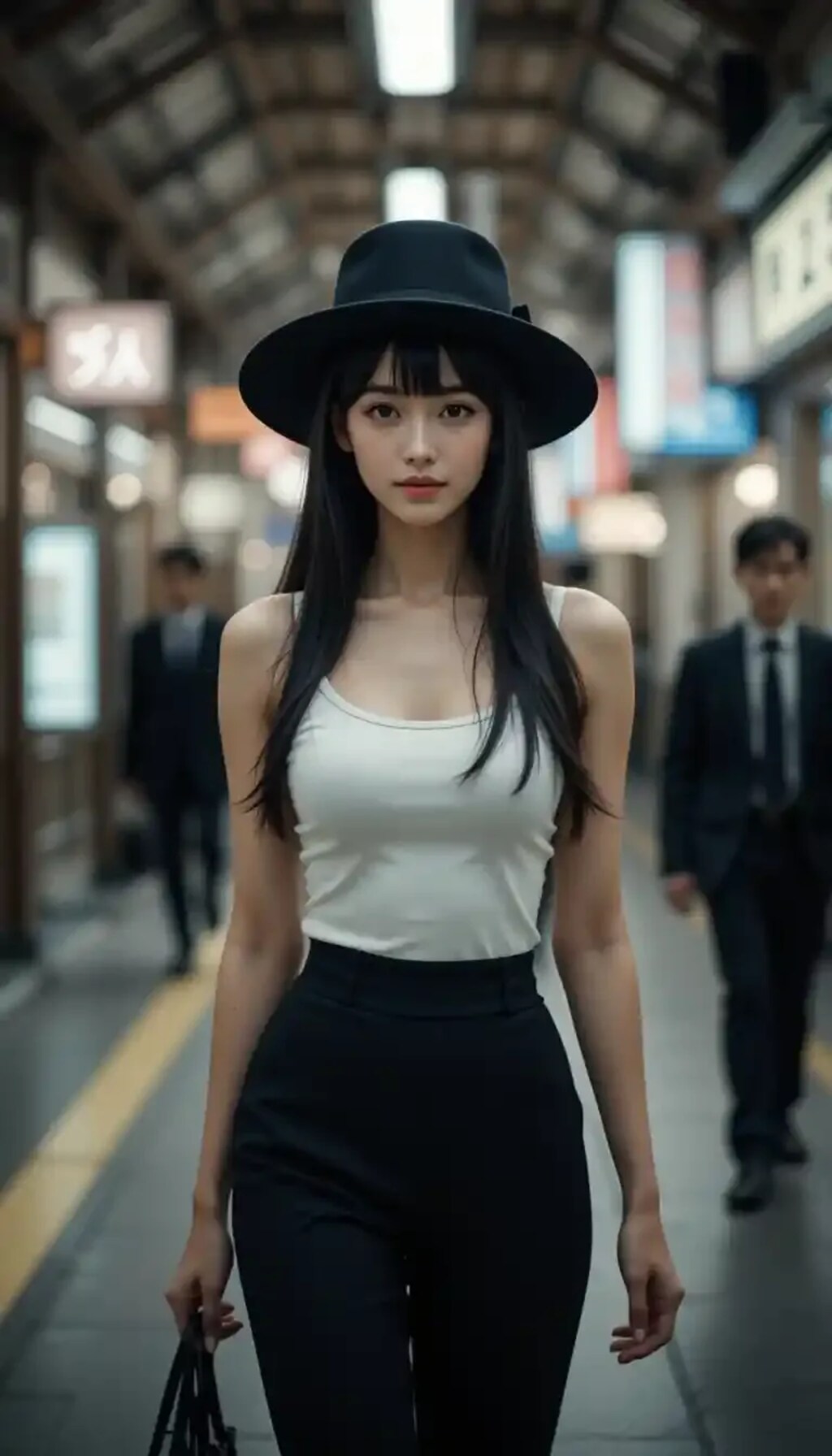 かっこかわいいダンサー白鳥英美梨、横浜駅を颯爽と歩く