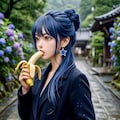 リンちゃん💙雨の紫陽花寺 6枚目
