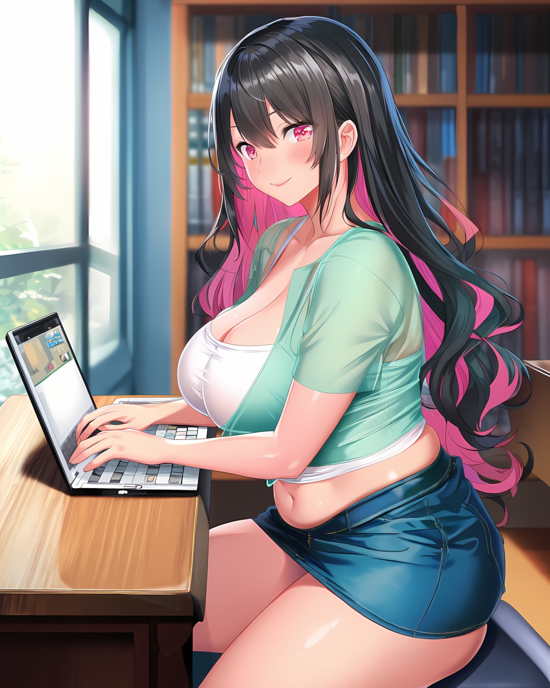 大学でお勉強中💻真剣なリナちゃん✨