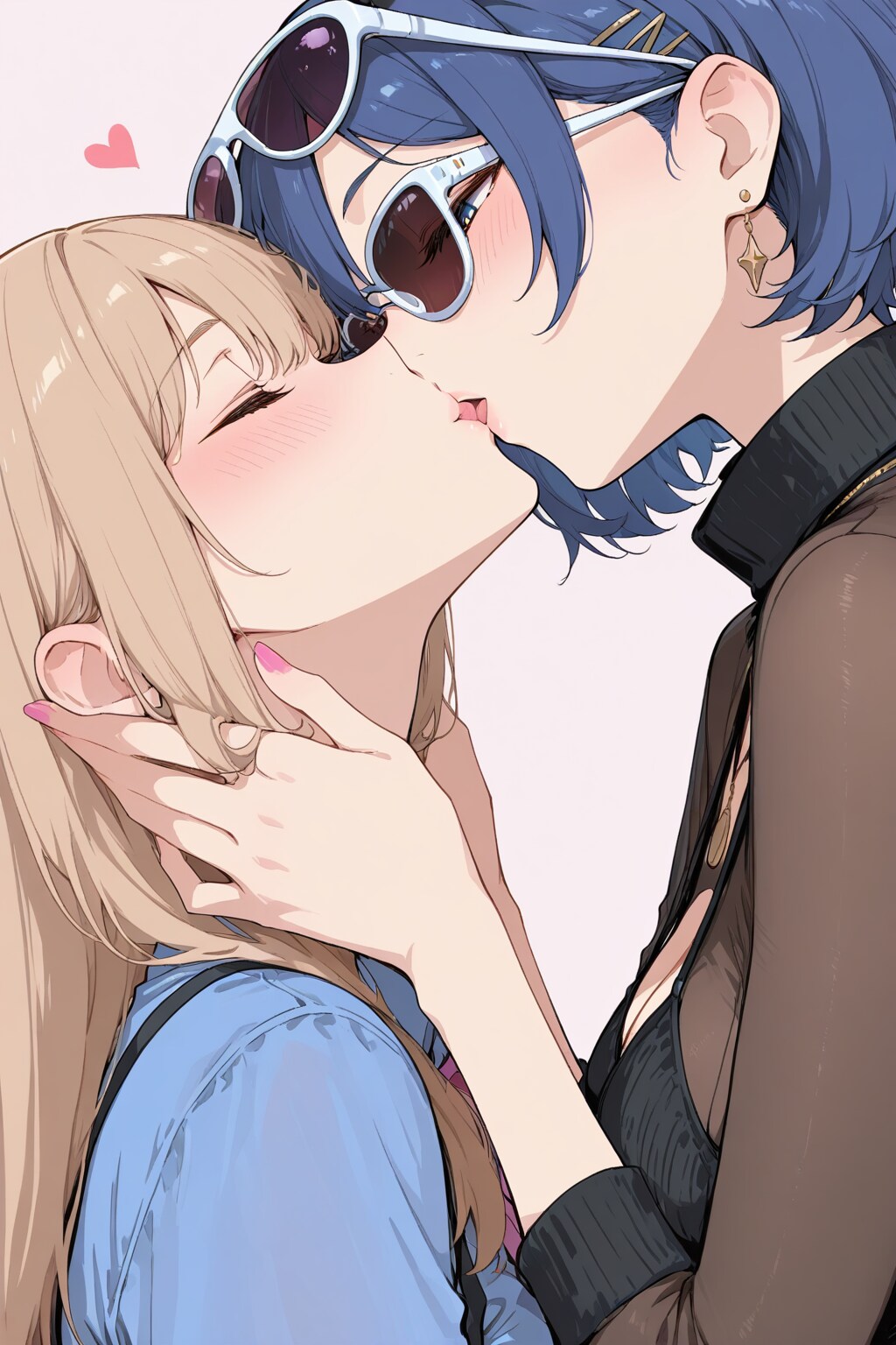 ふたつサングラス付けてる