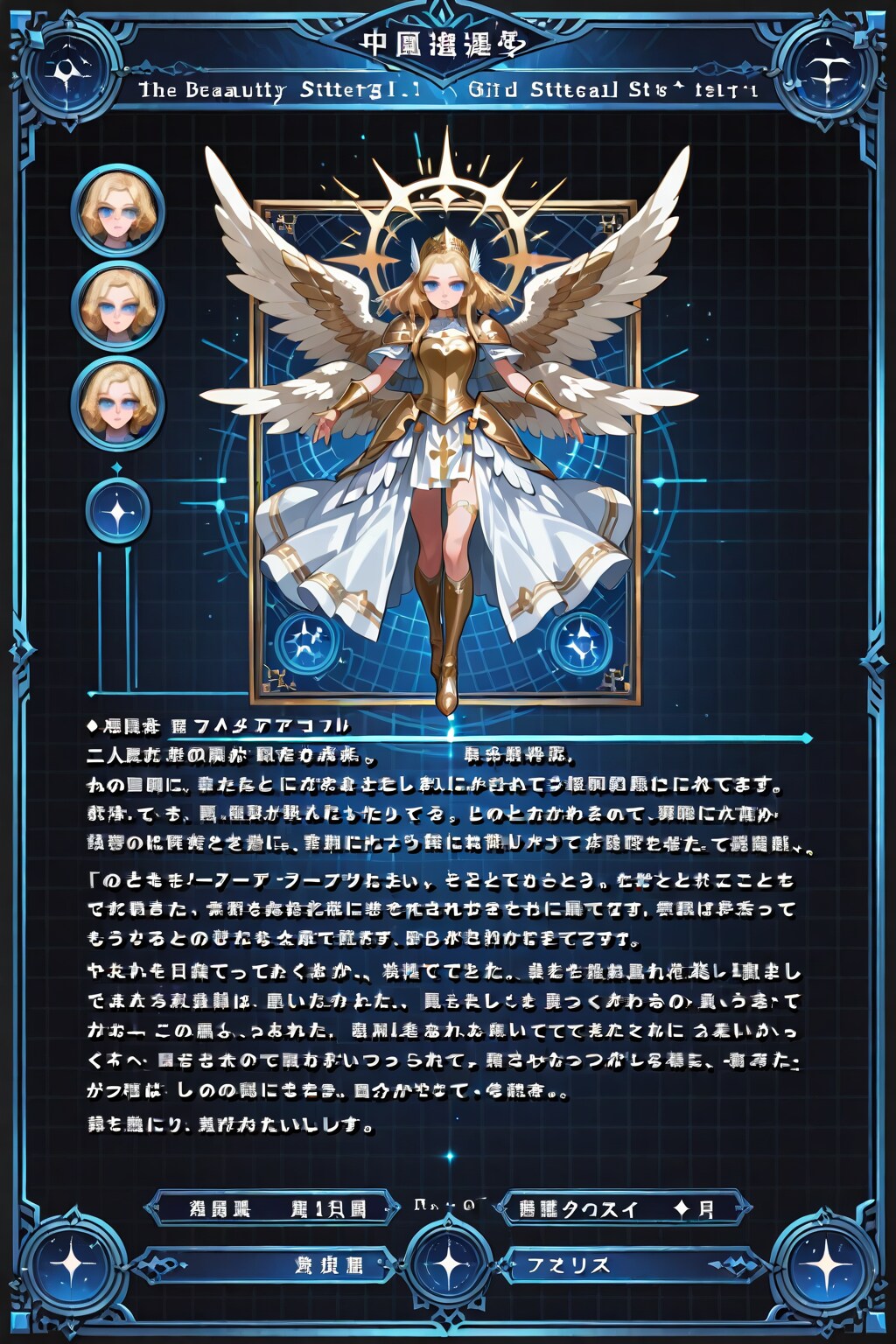 王女様ステータス画面