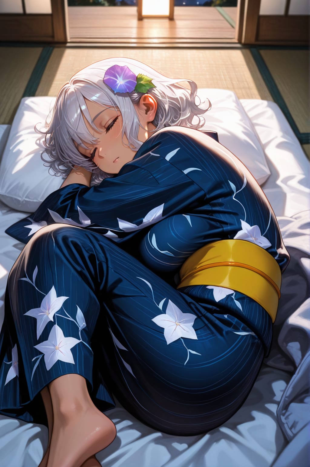 銀髪ちゃんとお祭り