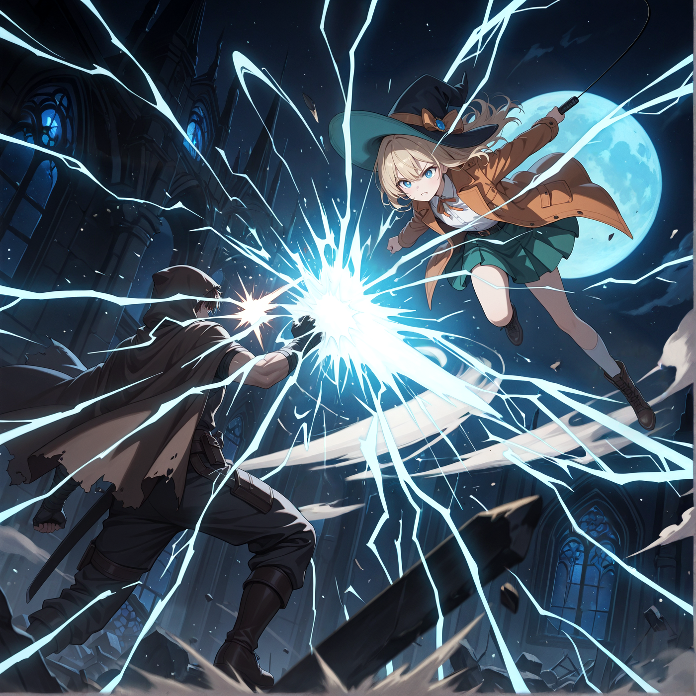 月下の衝突 | の人気AIイラスト・グラビア