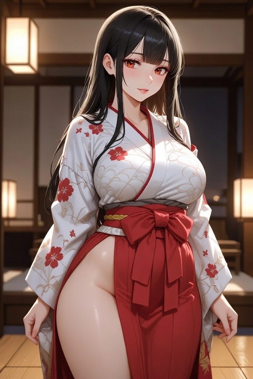 和服の美少女（白）