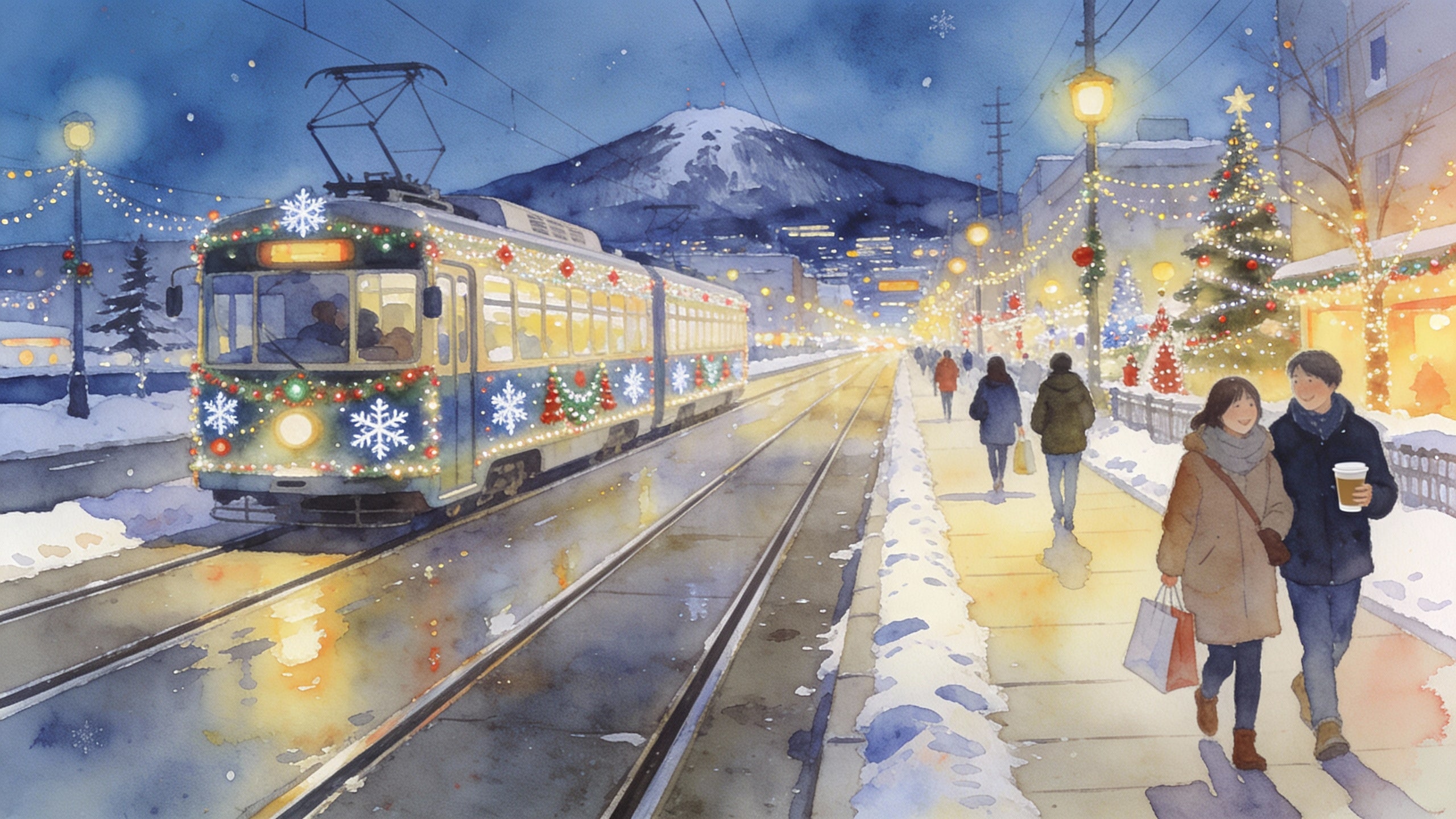 函館市電クリスマス仕様 | の人気AIイラスト・グラビア