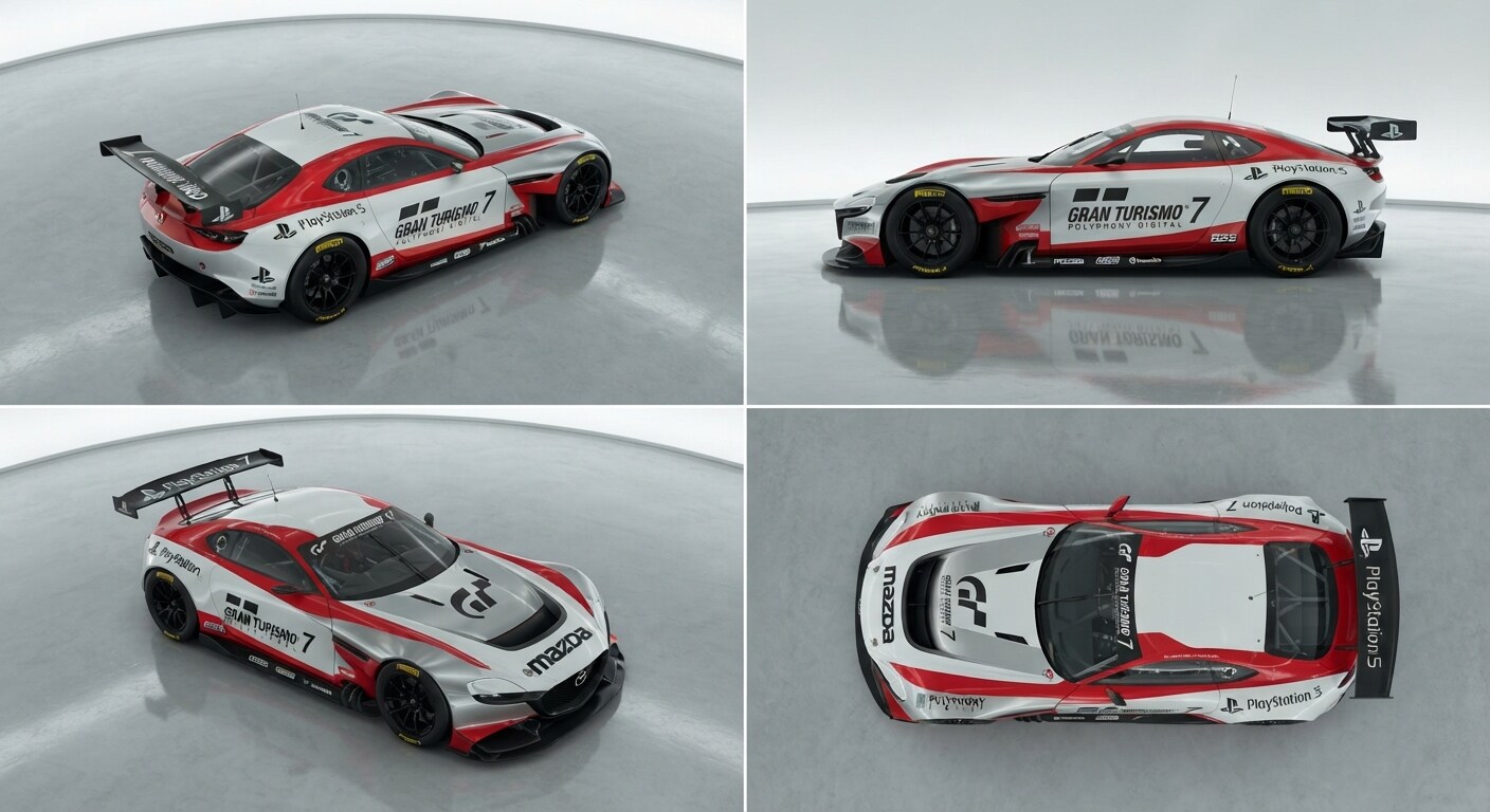 マツダRXビジョングランツーリスモ  グランツーリスモプレゼントカー風 | の人気AIイラスト・グラビア
