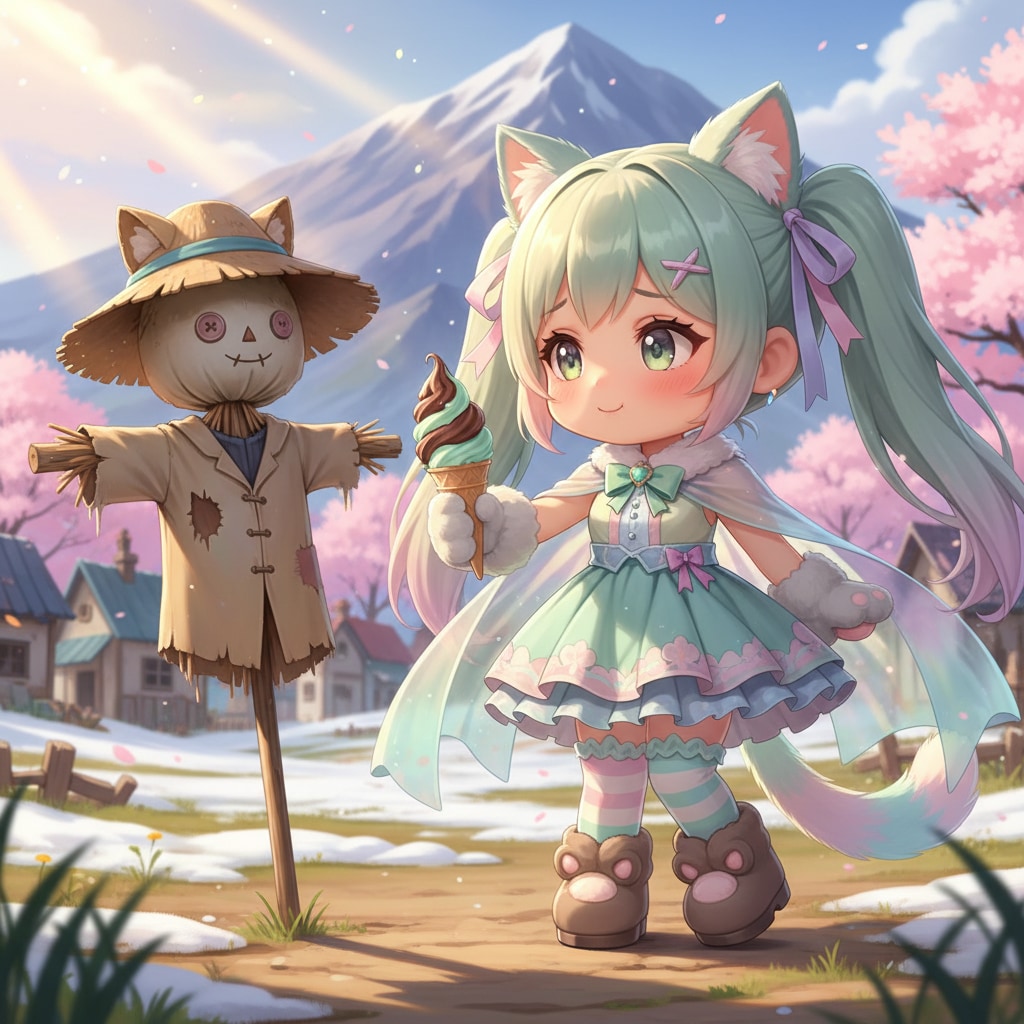 みどツイにゃん。2月19日 #チョコミントの日