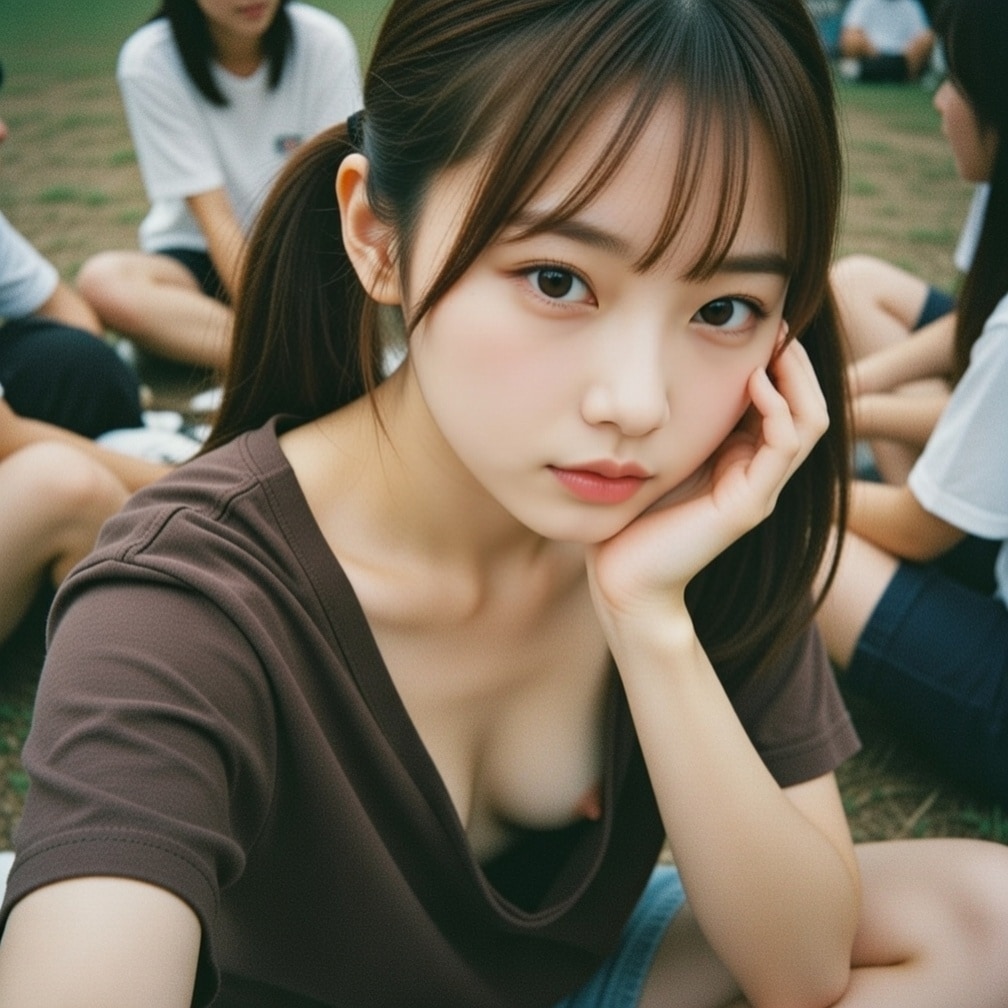 VネックTシャツ