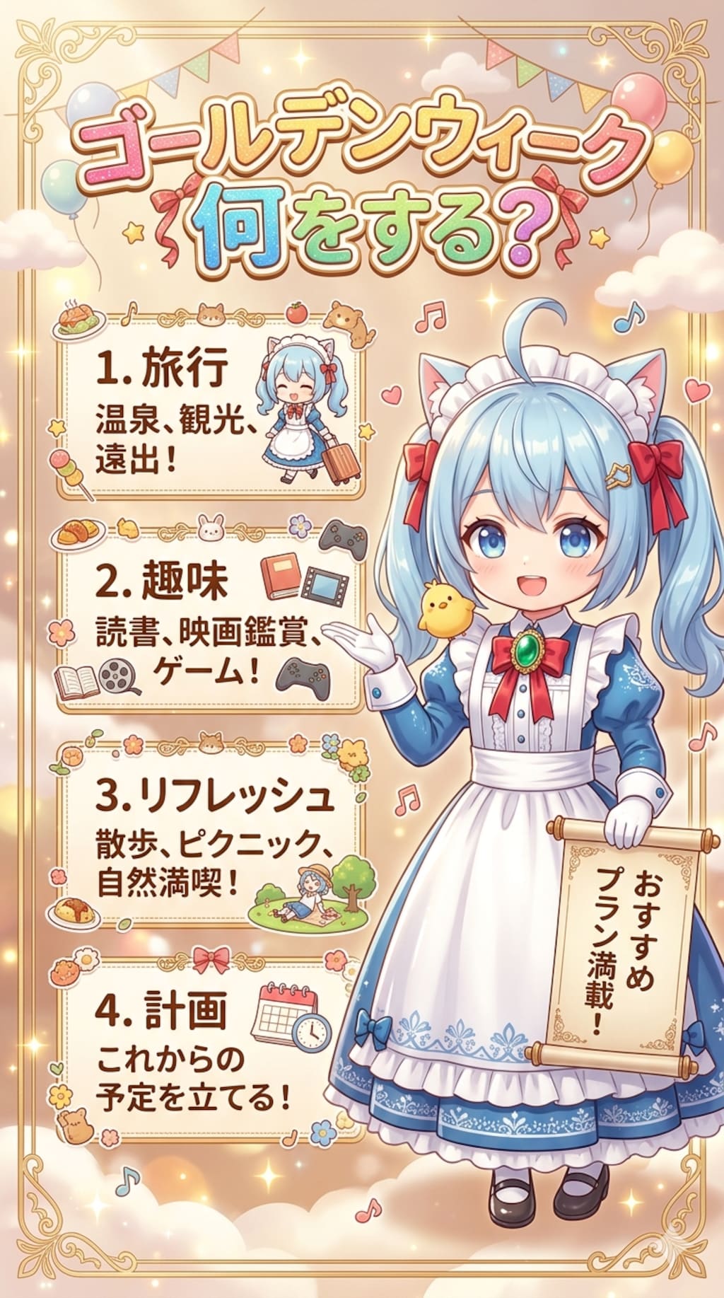 ゴールデンウィーク何をする？