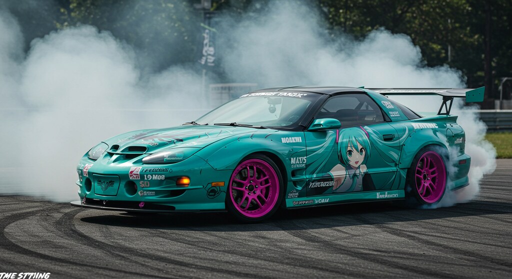 初音ミクポンティアックファイヤーバードトランザムのドリ車