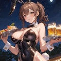バニーガールが給仕してくれるビアガーデン 3枚目
