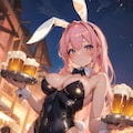 バニーガールが給仕してくれるビアガーデン 6枚目