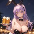 バニーガールが給仕してくれるビアガーデン 4枚目