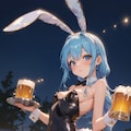 バニーガールが給仕してくれるビアガーデン 9枚目