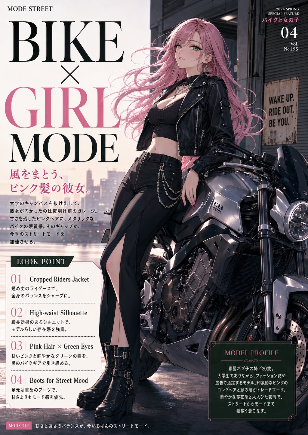 風をまとう、ピンク髪の彼女。