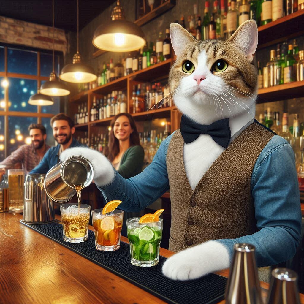 バーテンダーの猫