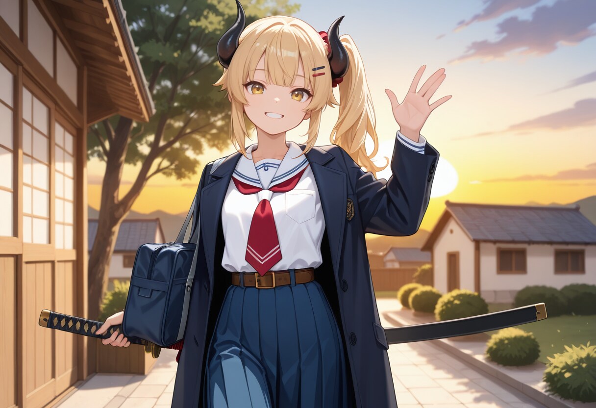 下校中の女鬼高生さん | の人気AIイラスト・グラビア