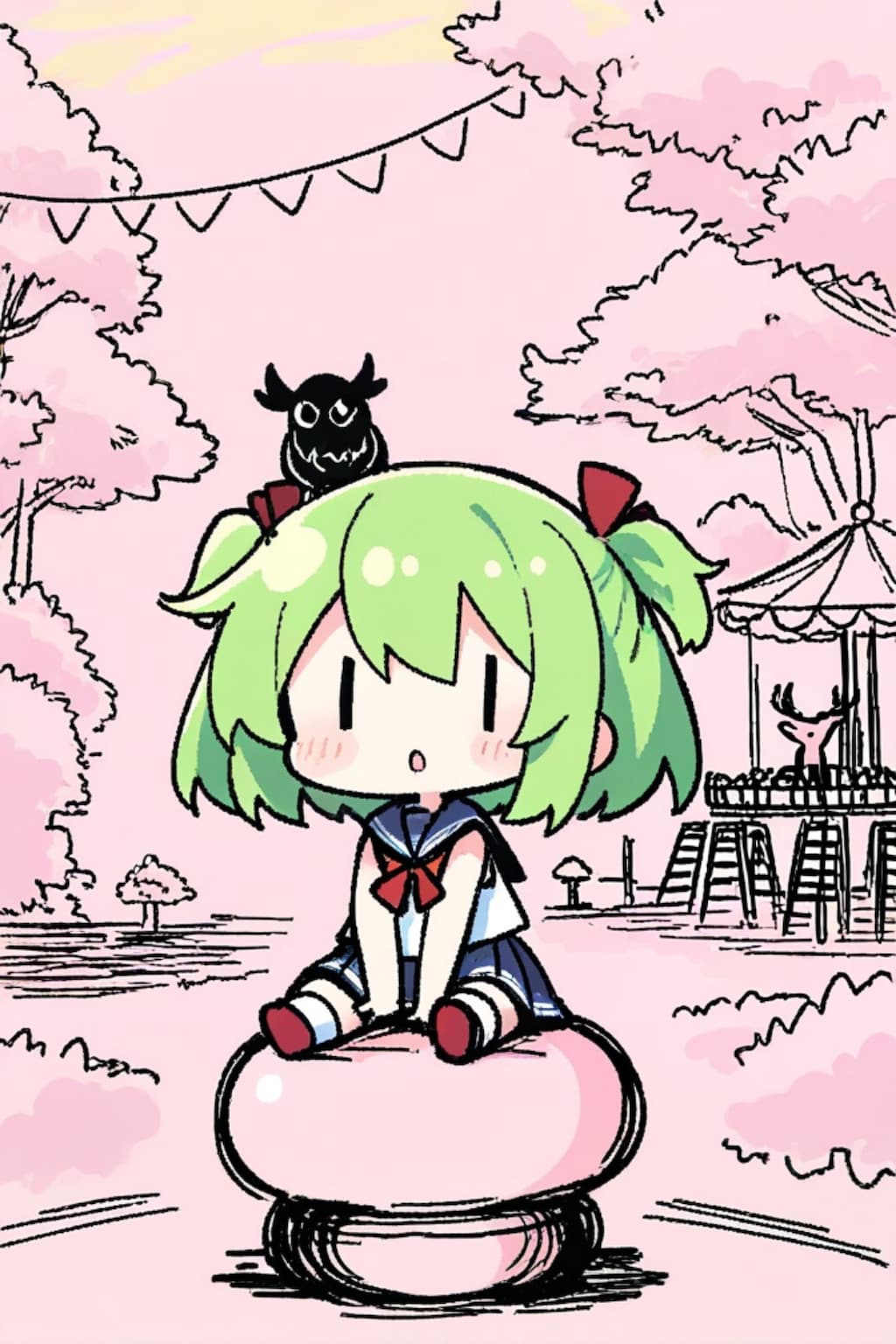 緑髪ちゃん