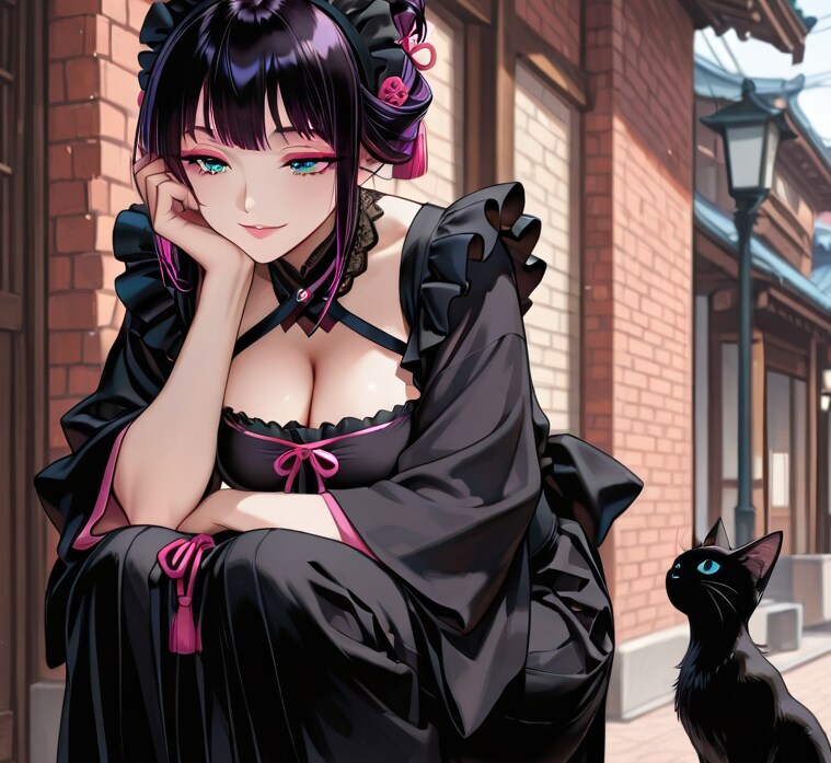 黒猫と大正メイド