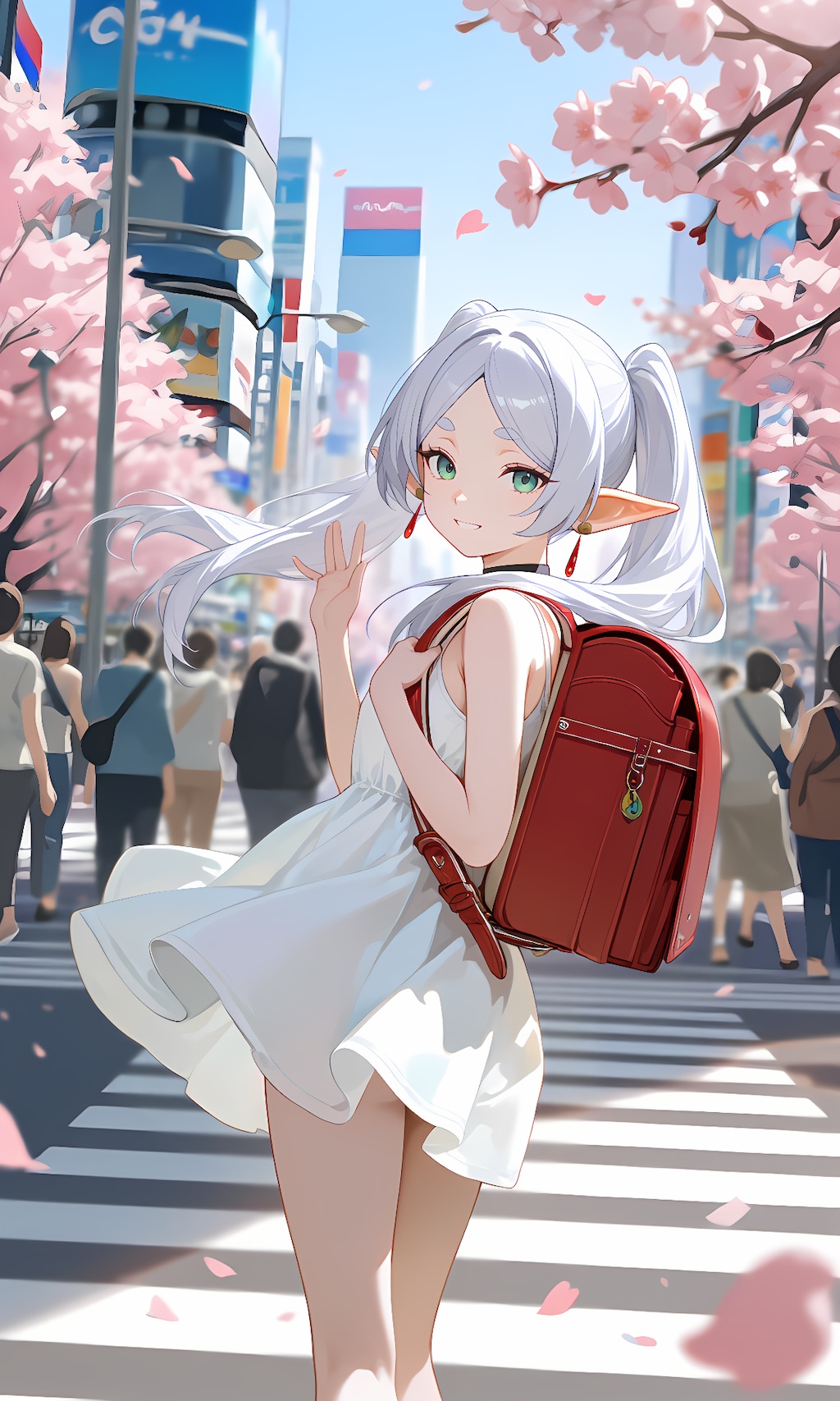 JSになって入学式に向かう♡ランドセル♡フリーレン　①