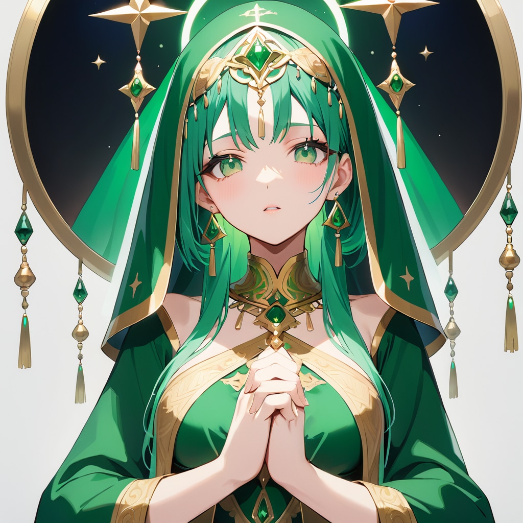 エメラルドの巫女 | の人気AIイラスト・グラビア