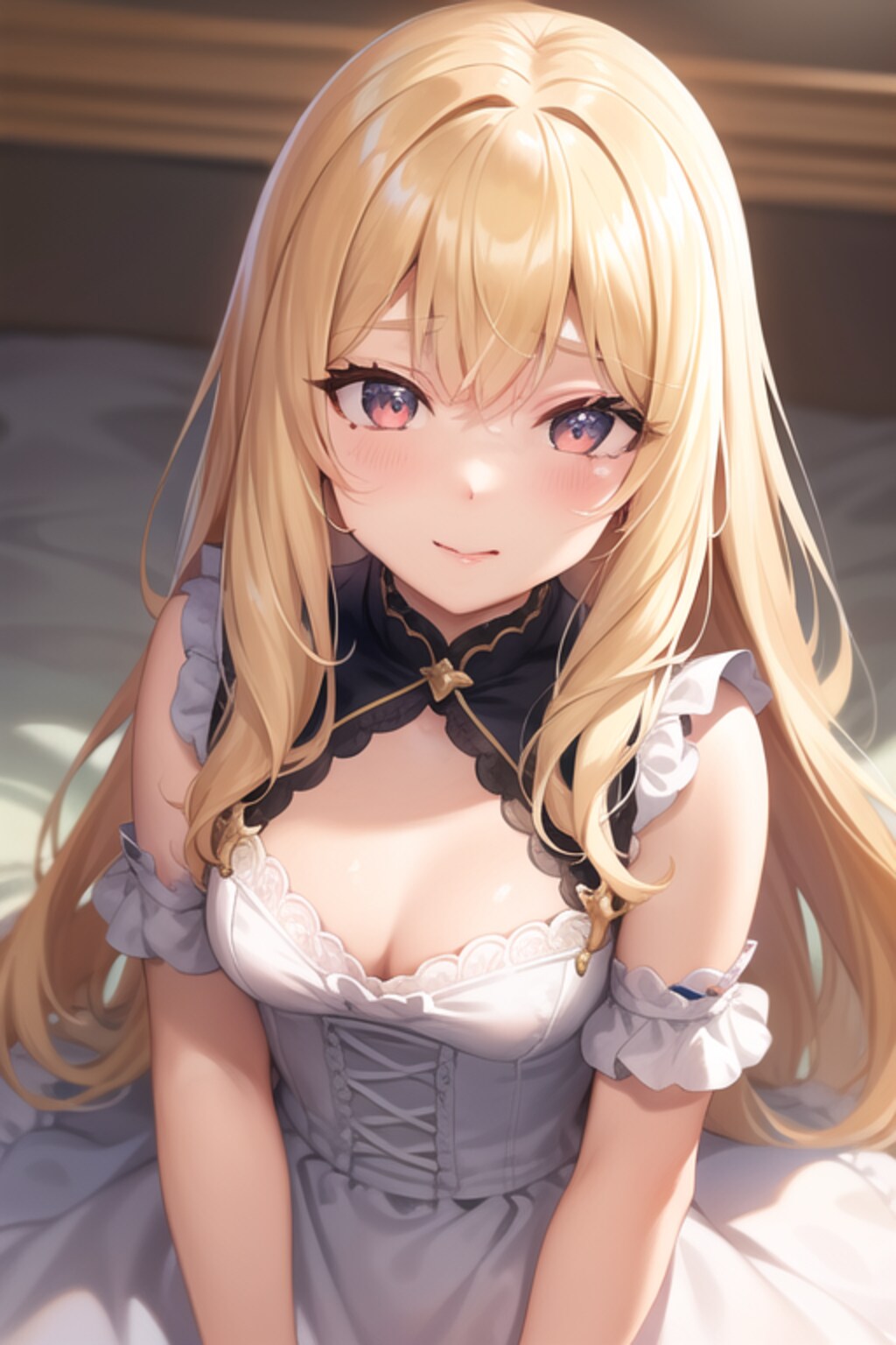 頬を染める金色の髪の少女