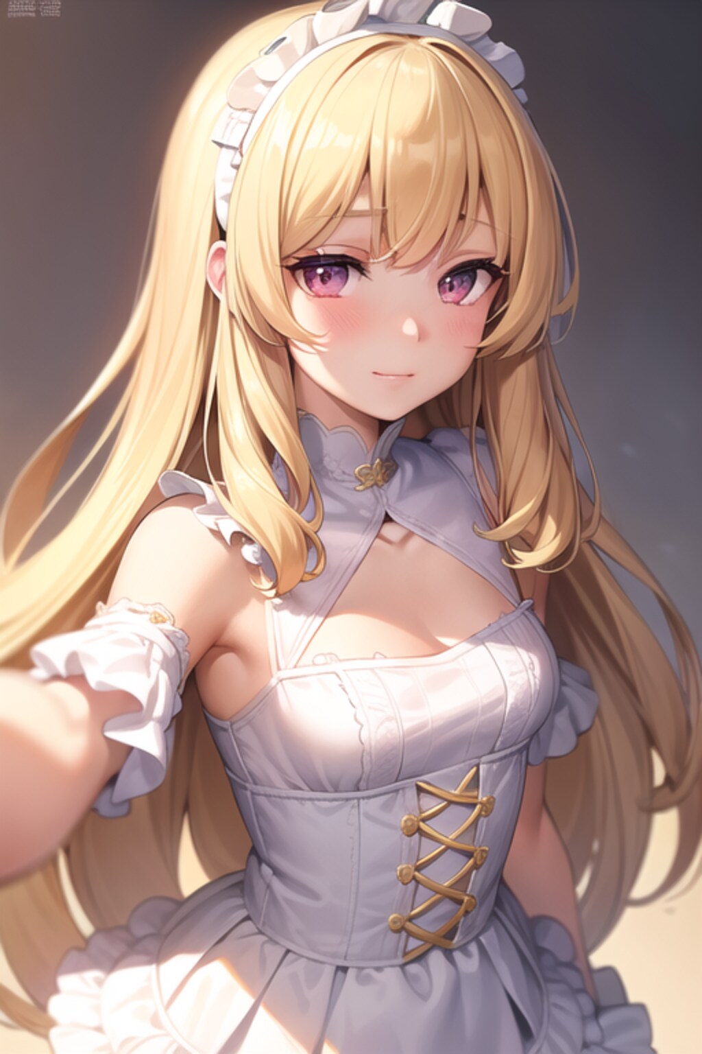 頬を染める金色の髪の少女