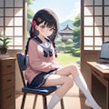 ある日の田舎の少女 5枚目