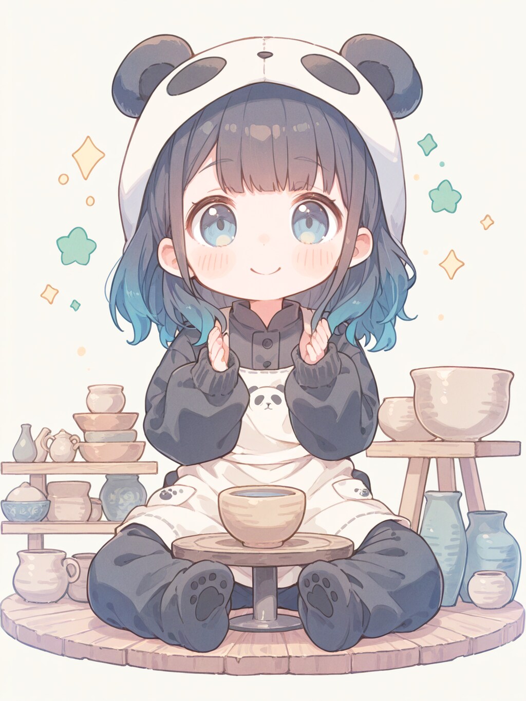 ろくろ回しパンダ娘