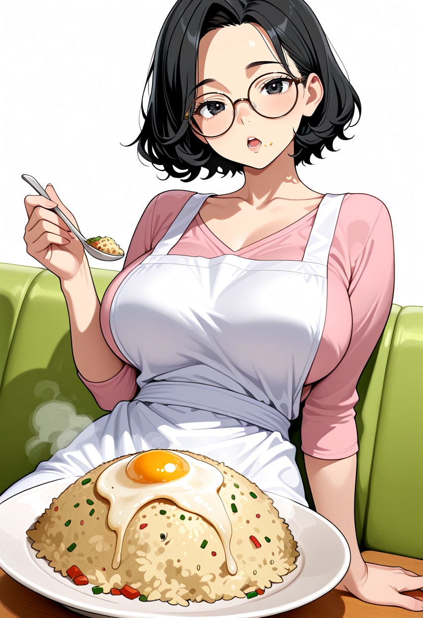 目玉焼き炒飯とママン | の人気AIイラスト・グラビア