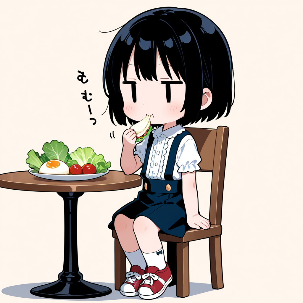 レタスを食べる