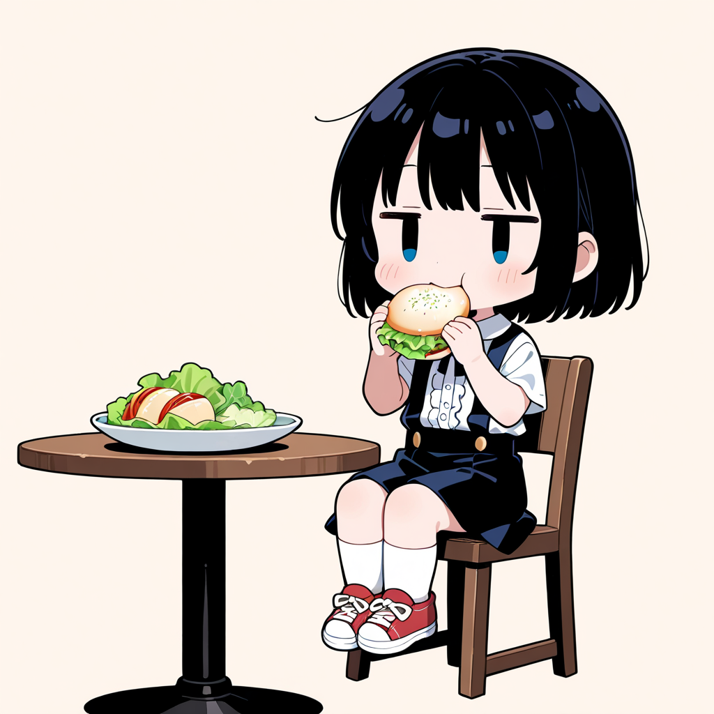 レタスを食べる