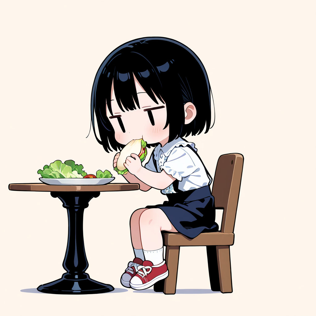 レタスを食べる