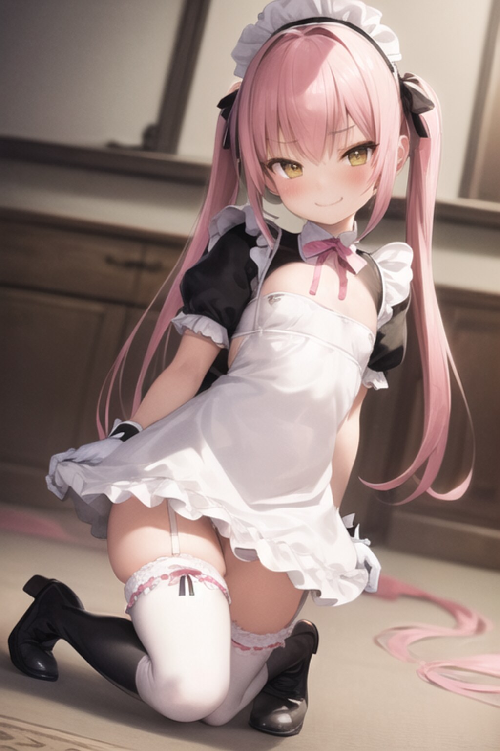 『ざーこ！♡』メスガキメイド（ピンク髪）