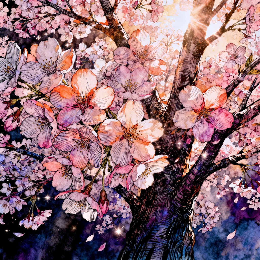 夜明けの桜
